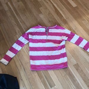 Pink stripe Boogner cashmere sweater